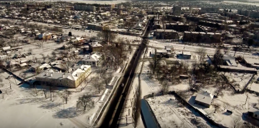 Смілянин поділився в мережі зимовим відео міста з висоти пташиного польоту